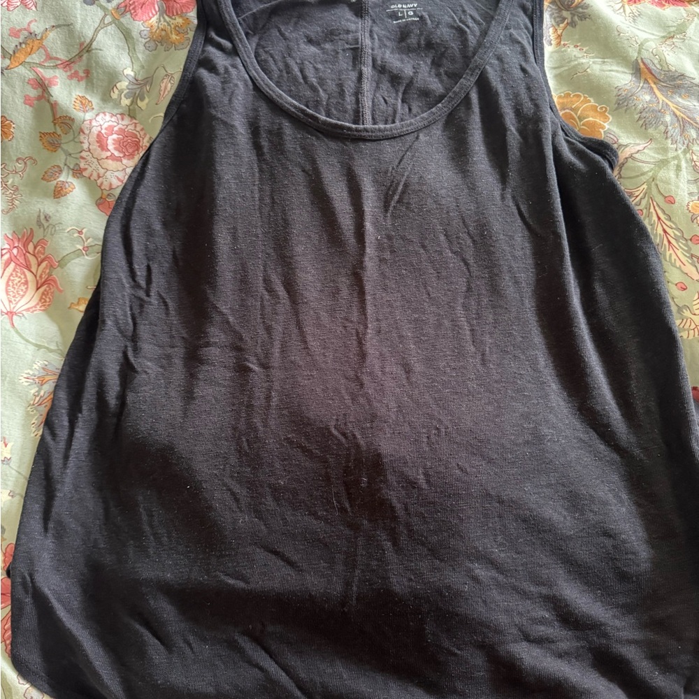 Old Navy Black Relaxed Sleeveless Tank Top